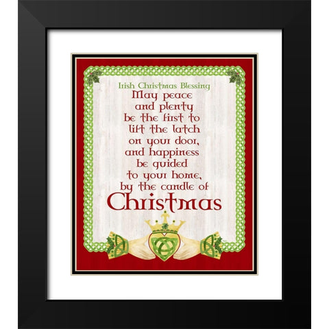Irish Christmas portrait II-Christmas Blessing Black Modern Wood Framed Art Print with Double Matting by Reed, Tara