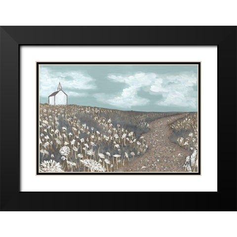 Church on the Hill Black Modern Wood Framed Art Print with Double Matting by Bryan, Kathleen