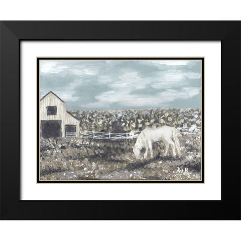Black Creek Stable Black Modern Wood Framed Art Print with Double Matting by Bryan, Kathleen