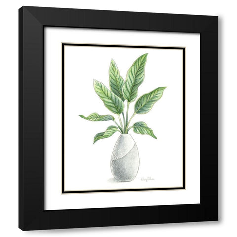 Potted Exotics IV Black Modern Wood Framed Art Print with Double Matting by Wilson, Kelsey