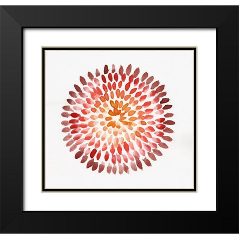 Burst Abstract II Black Modern Wood Framed Art Print with Double Matting by Chapman, Marcy