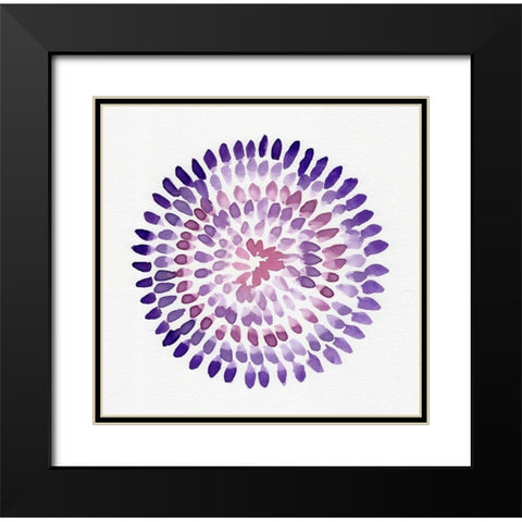 Burst Abstract IV Black Modern Wood Framed Art Print with Double Matting by Chapman, Marcy