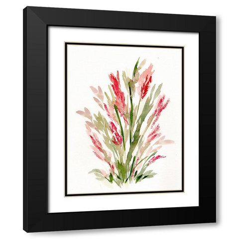 Pink Lavender Black Modern Wood Framed Art Print with Double Matting by Chapman, Marcy