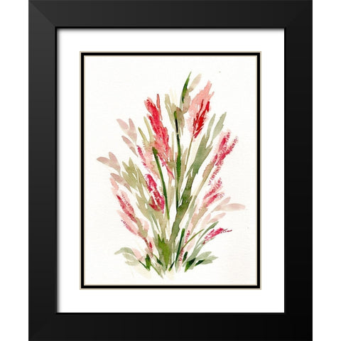 Pink Lavender Black Modern Wood Framed Art Print with Double Matting by Chapman, Marcy