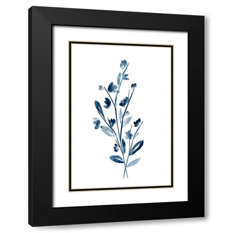 Farmhouse Blossom Branches blue Black Modern Wood Framed Art Print with Double Matting by Chapman, Marcy