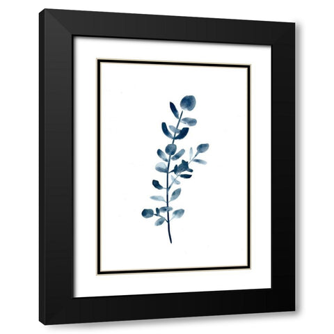 Farmhouse Eucalyptus blue Black Modern Wood Framed Art Print with Double Matting by Chapman, Marcy
