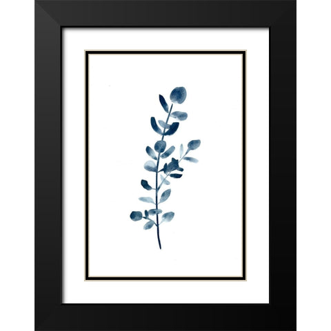 Farmhouse Eucalyptus blue Black Modern Wood Framed Art Print with Double Matting by Chapman, Marcy