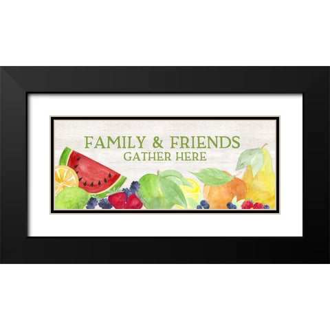 Life is Sweet sentiment panel I-Friends Gather Black Modern Wood Framed Art Print with Double Matting by Reed, Tara