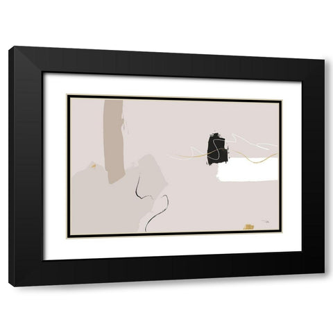 Let  it Flow I Black Modern Wood Framed Art Print with Double Matting by PELA