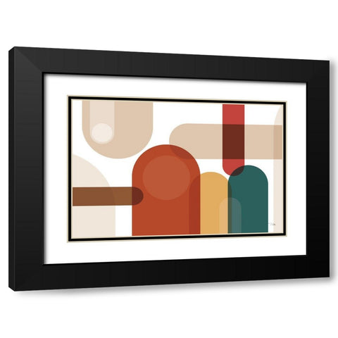 Metro  67 spice Black Modern Wood Framed Art Print with Double Matting by PELA