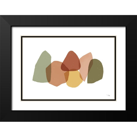 Pieces  by Pieces I Black Modern Wood Framed Art Print with Double Matting by PELA
