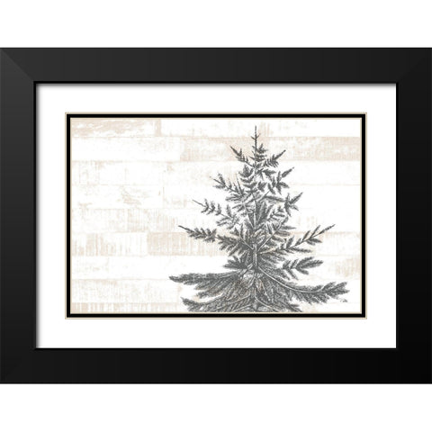 Lake  Resort Black Modern Wood Framed Art Print with Double Matting by PELA