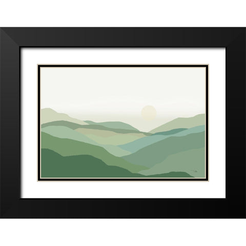 Mountain  High Black Modern Wood Framed Art Print with Double Matting by PELA