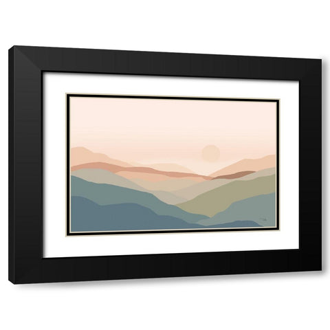 Mountain  High spice Black Modern Wood Framed Art Print with Double Matting by PELA