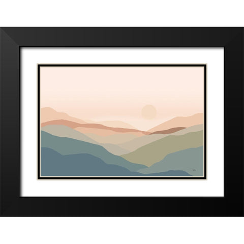Mountain  High spice Black Modern Wood Framed Art Print with Double Matting by PELA