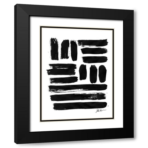 Small Squares II Black Modern Wood Framed Art Print with Double Matting by Augustine, Jodi