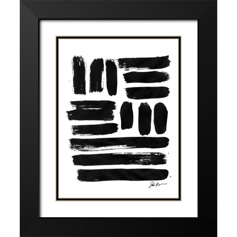 Small Squares II Black Modern Wood Framed Art Print with Double Matting by Augustine, Jodi