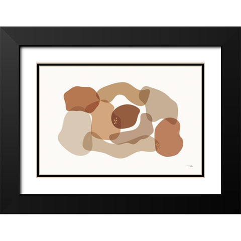 Sand Dust I Black Modern Wood Framed Art Print with Double Matting by Pela