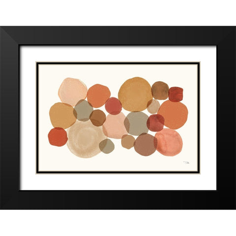 Stone Echoes spice I Black Modern Wood Framed Art Print with Double Matting by Pela