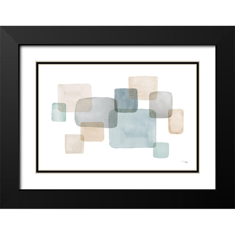 Transparence I Black Modern Wood Framed Art Print with Double Matting by Pela