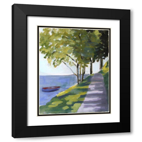 Summers Day Black Modern Wood Framed Art Print with Double Matting by Marie, Susanne