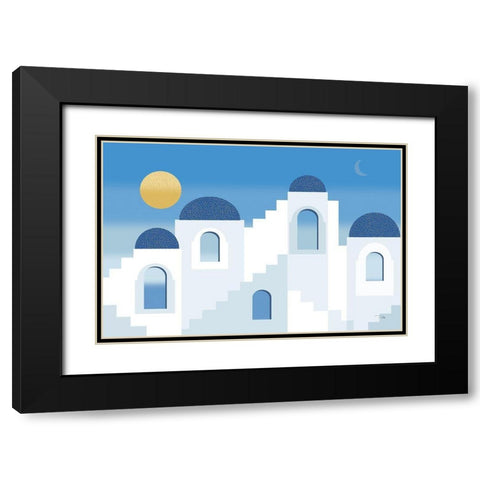 La Casa Black Modern Wood Framed Art Print with Double Matting by Pela