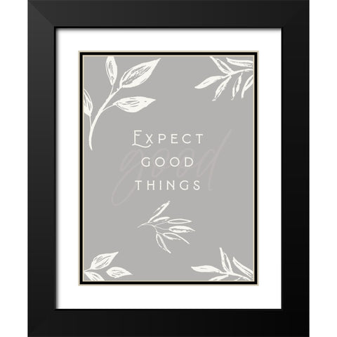 Simple Nature I-Good Things Black Modern Wood Framed Art Print with Double Matting by HM Design