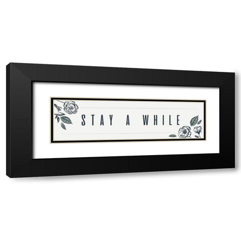 Simple Nature IV-Stay Awhile Black Modern Wood Framed Art Print with Double Matting by HM Design