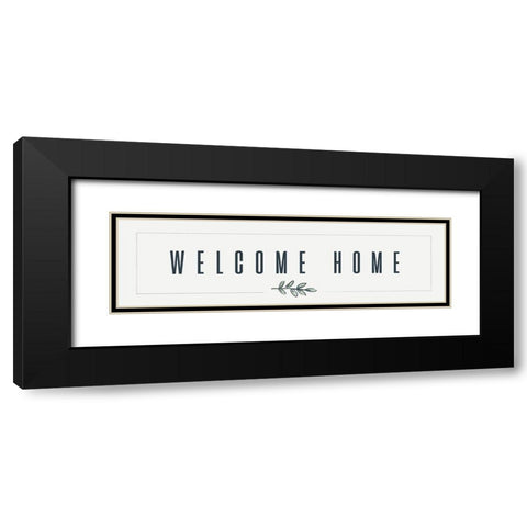 Simple Nature V-Welcome Home Black Modern Wood Framed Art Print with Double Matting by HM Design