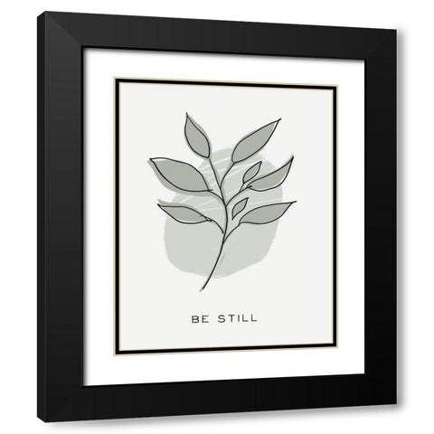 Zen Vibes III-Be Still Black Modern Wood Framed Art Print with Double Matting by HM Design