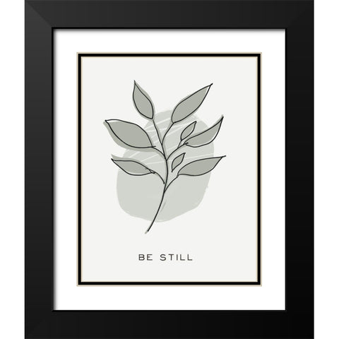 Zen Vibes III-Be Still Black Modern Wood Framed Art Print with Double Matting by HM Design