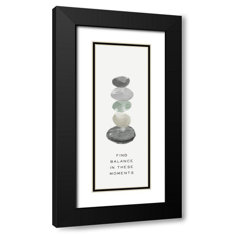 Zen Vibes IV-Find Balance Black Modern Wood Framed Art Print with Double Matting by HM Design