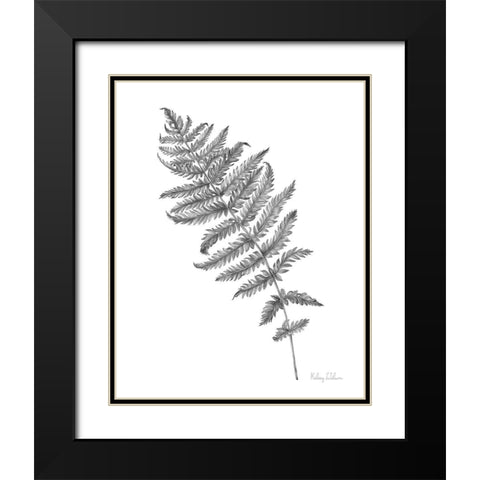 Neutral Fern I Black Modern Wood Framed Art Print with Double Matting by Wilson, Kelsey