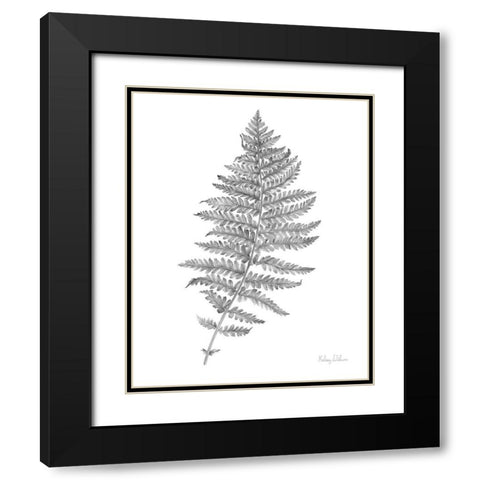 Neutral Fern II Black Modern Wood Framed Art Print with Double Matting by Wilson, Kelsey