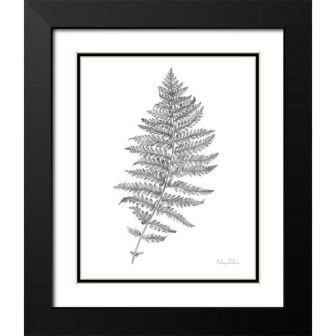 Neutral Fern II Black Modern Wood Framed Art Print with Double Matting by Wilson, Kelsey