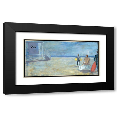 Waiting for a Set Black Modern Wood Framed Art Print with Double Matting by Marie, Susanne