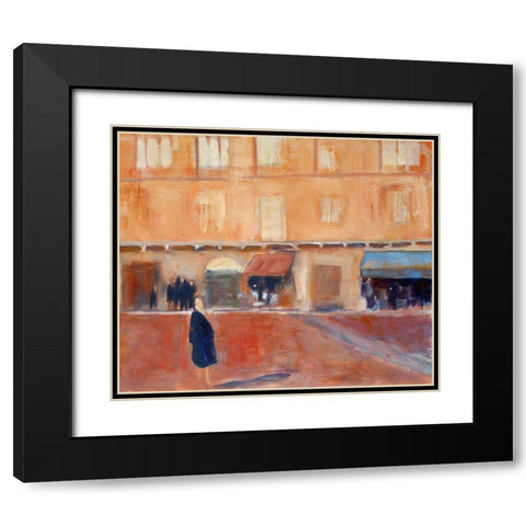 Alone in the Piazza Black Modern Wood Framed Art Print with Double Matting by Marie, Susanne