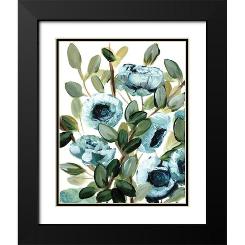 Farmhouse Blue Bush III Black Modern Wood Framed Art Print with Double Matting by Chapman, Marcy