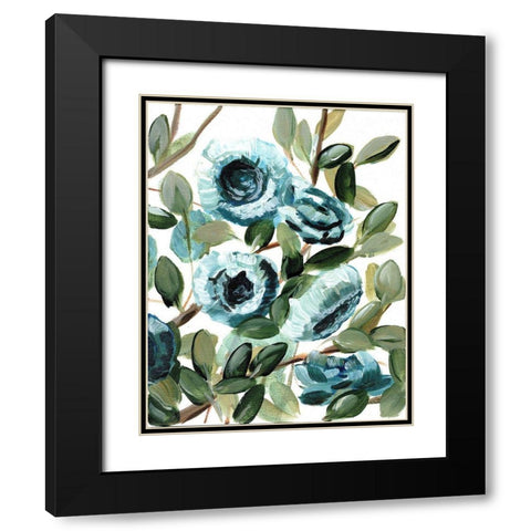 Farmhouse Blue Bush IV Black Modern Wood Framed Art Print with Double Matting by Chapman, Marcy