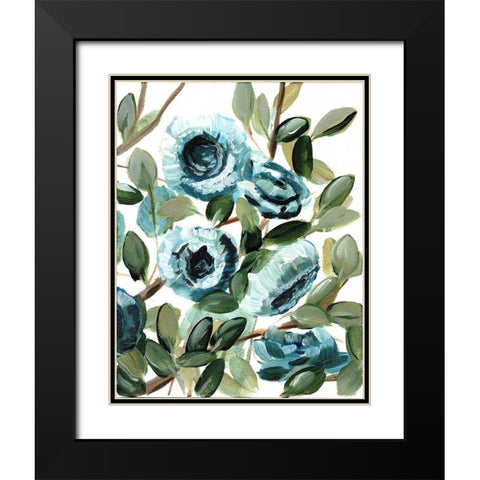 Farmhouse Blue Bush IV Black Modern Wood Framed Art Print with Double Matting by Chapman, Marcy