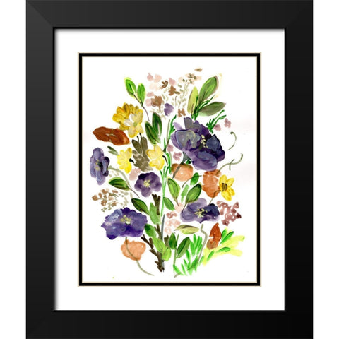 Purple Spring Bunch II Black Modern Wood Framed Art Print with Double Matting by Chapman, Marcy