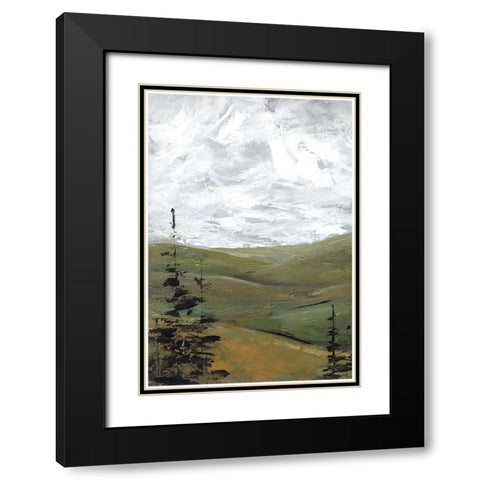Evergreen Black Modern Wood Framed Art Print with Double Matting by Chapman, Marcy