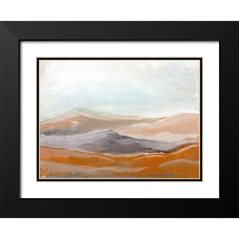 Orange Tinted Hillside Black Modern Wood Framed Art Print with Double Matting by Chapman, Marcy