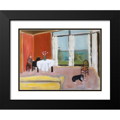 Late Afternoon Black Modern Wood Framed Art Print with Double Matting by Marie, Susanne