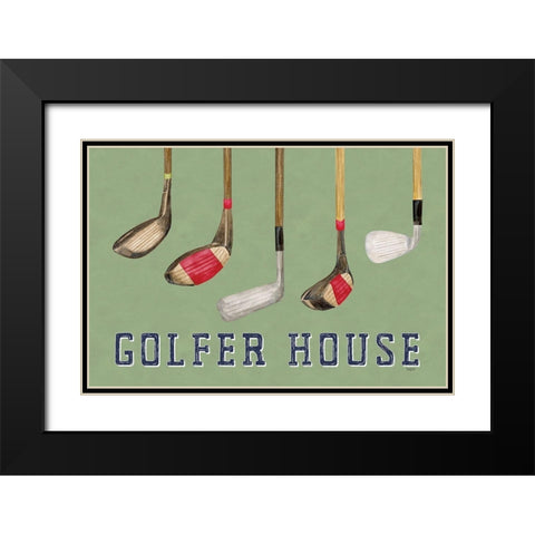 Golf Days landscape II-Golfer House Black Modern Wood Framed Art Print with Double Matting by Reed, Tara