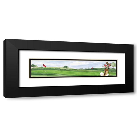 Golf Days panel I Black Modern Wood Framed Art Print with Double Matting by Reed, Tara