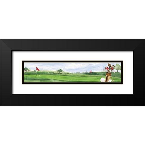 Golf Days panel I Black Modern Wood Framed Art Print with Double Matting by Reed, Tara