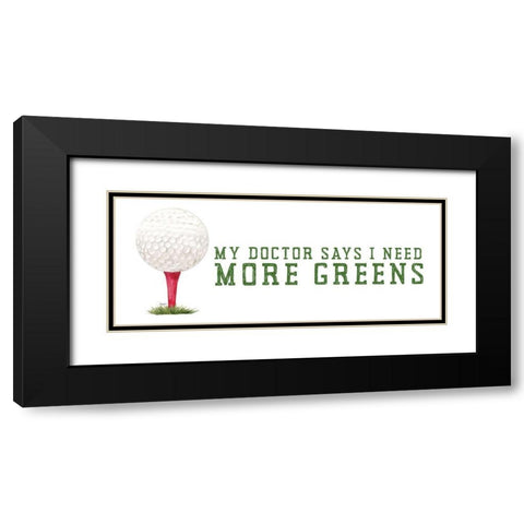 Golf Days panel II-More Greens Black Modern Wood Framed Art Print with Double Matting by Reed, Tara