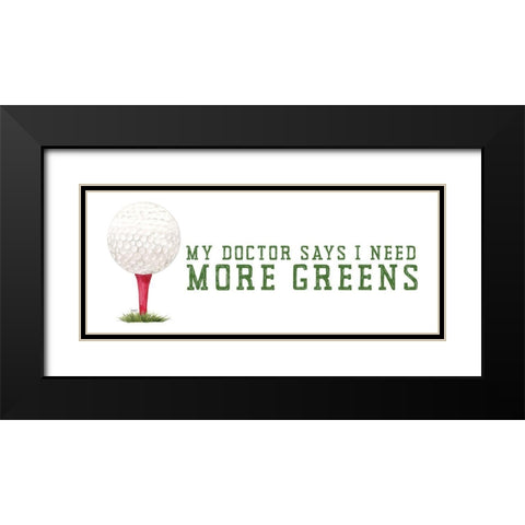 Golf Days panel II-More Greens Black Modern Wood Framed Art Print with Double Matting by Reed, Tara