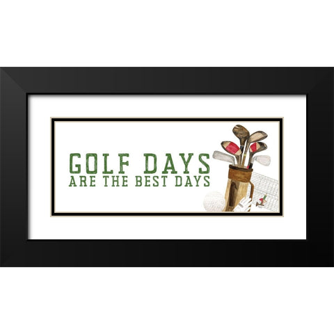 Golf Days panel III-Best Days Black Modern Wood Framed Art Print with Double Matting by Reed, Tara